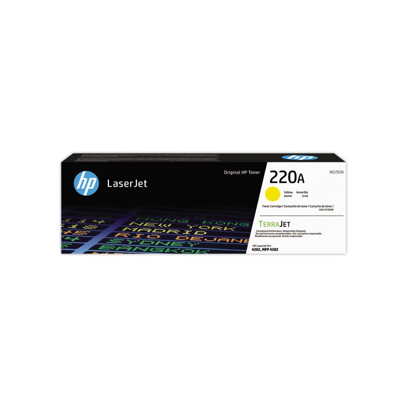 Toner HP 220A TERRAJET - Jaune  - Fiducial