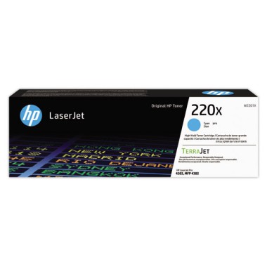 Toner HP 220X TERRAJET - Cyan  - Fiducial