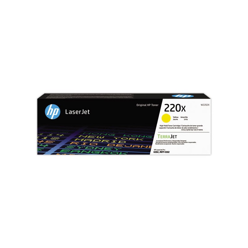 Toner HP 220X TERRAJET - Jaune  - Fiducial
