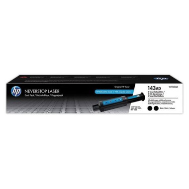 HP 143AD W1143AD Kit de 2 recharges toner noir  - Fiducial
