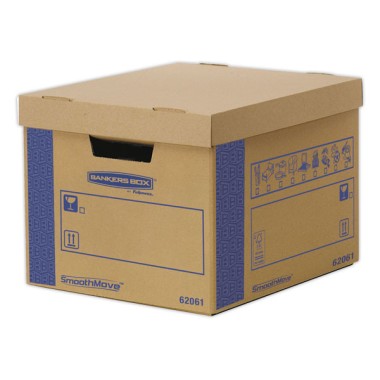 Caisses de déménagement couvercle non lié 49L Automatique - FELLOWES  x5 - Fiducial