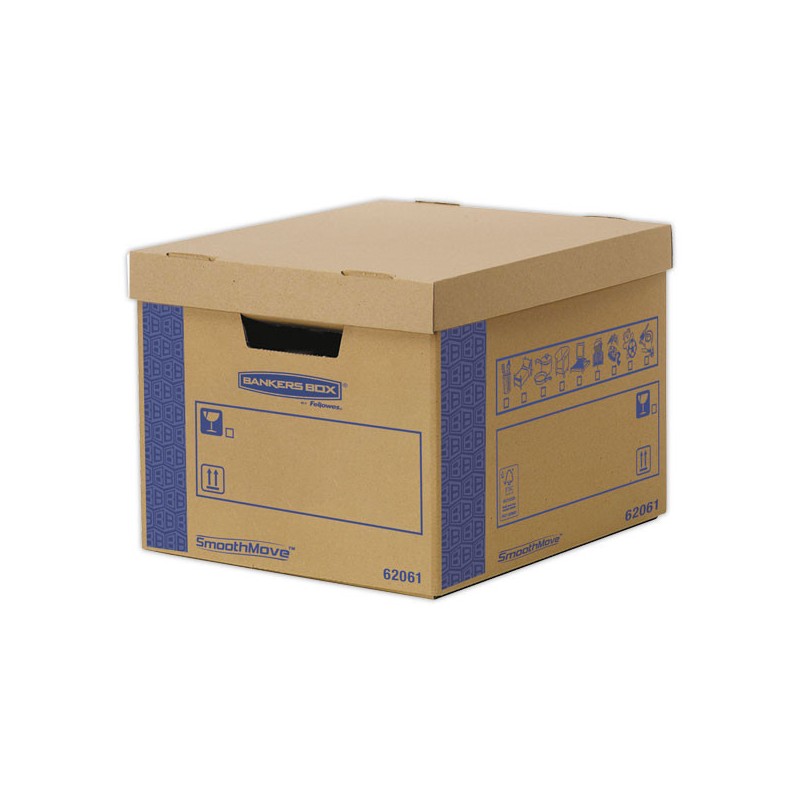 Caisses de déménagement couvercle non lié 49L Automatique - FELLOWES  x5 - Fiducial