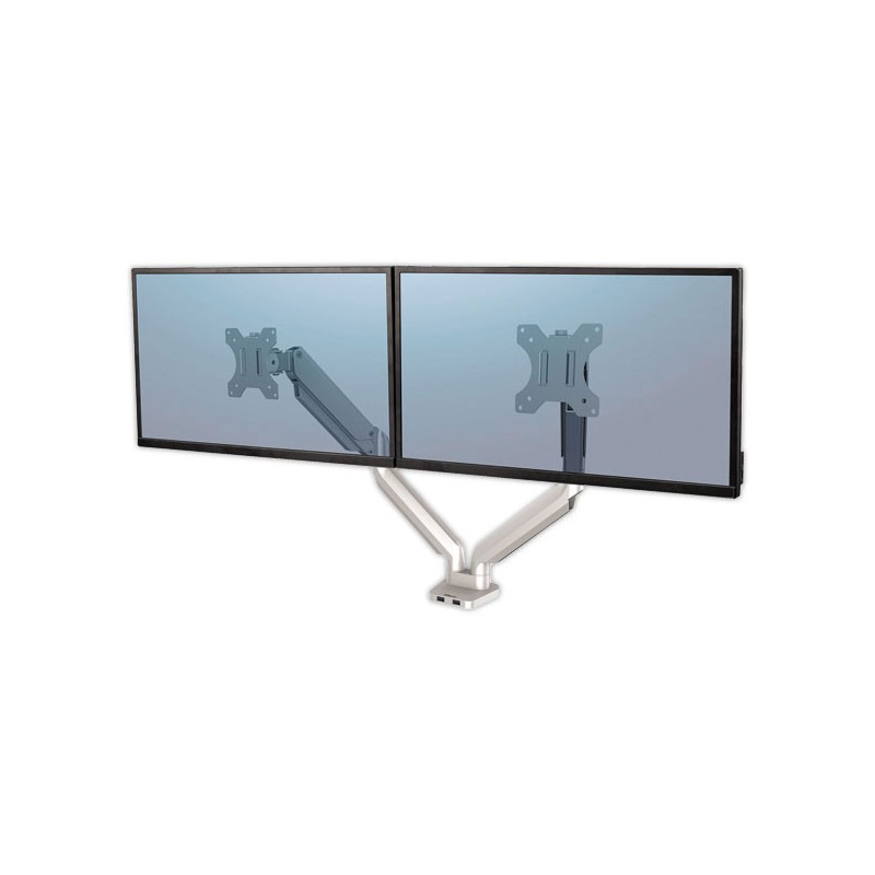 Bras porte-écrans double Platinium Séries gris - Fellowes  - Fiducial
