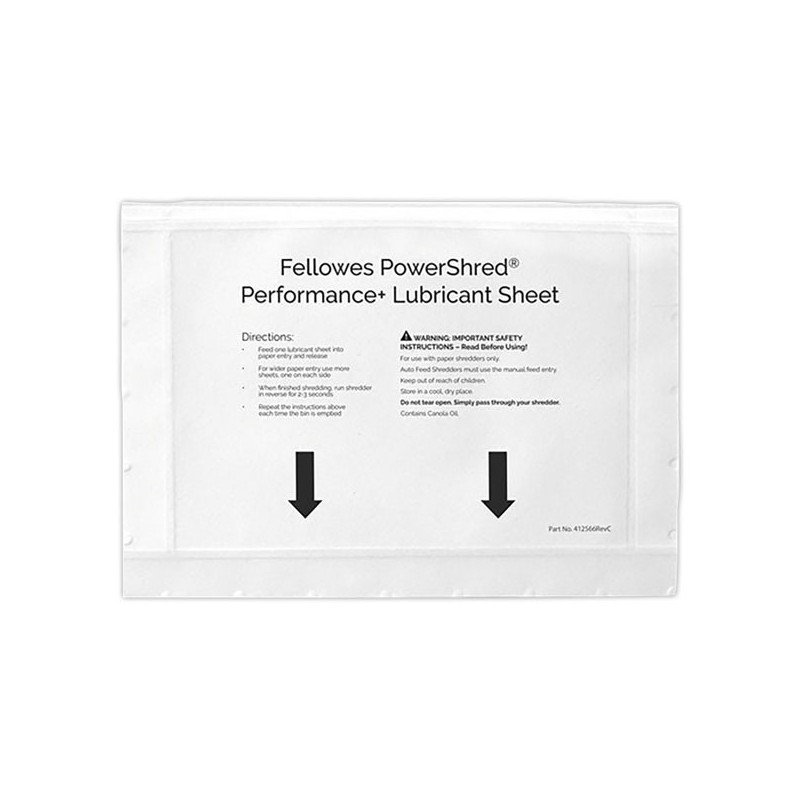 Feuilles de lubrification pour destructeurs  - Fiducial