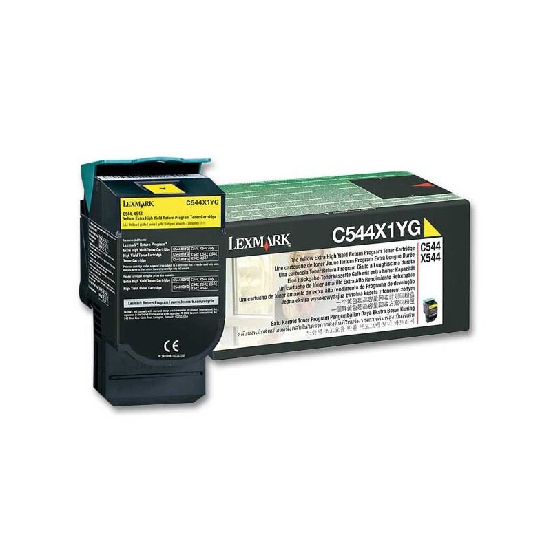 Toner LEXMARK jaune C544X1YG  - Fiducial