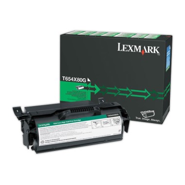 Toner LEXMARK noir T654X80G  - Fiducial