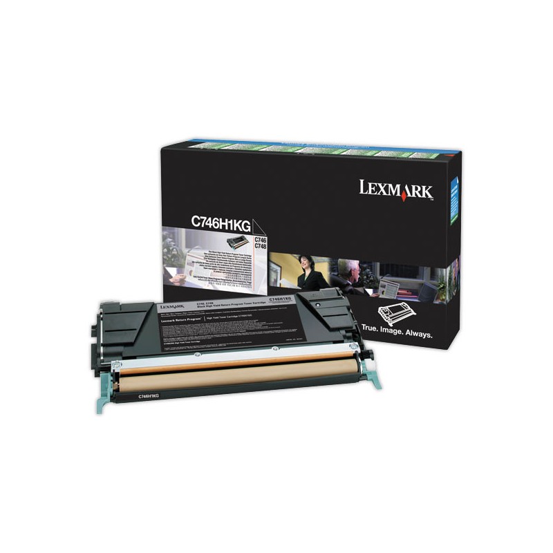 Toner LEXMARK noir HC C7461KG  - Fiducial