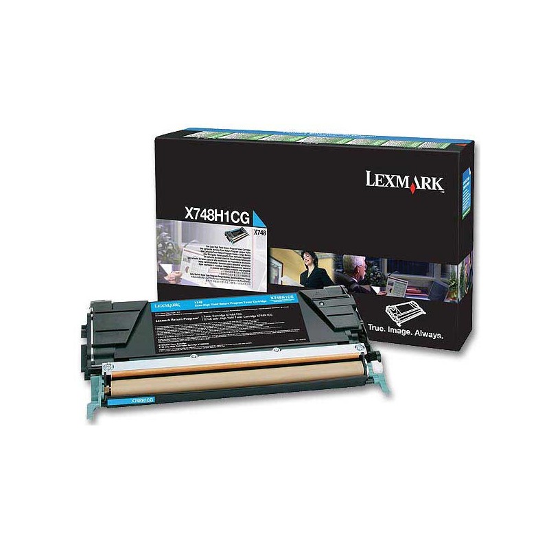 Toner LEXMARK cyan HC X748H1CG  - Fiducial