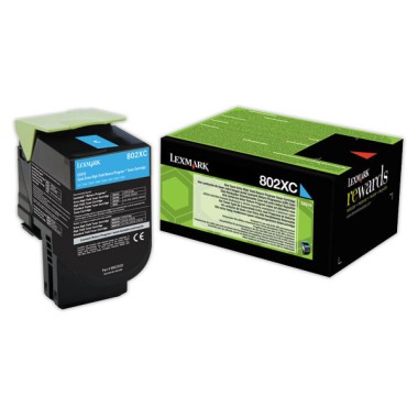 Toner LEXMARK 802 cyan HC 80C2XC0  - Fiducial