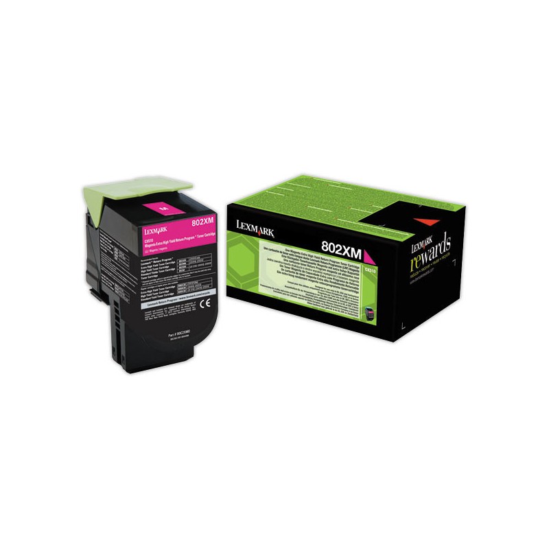 Toner LEXMARK 802 magenta HC 80C2XM0  - Fiducial