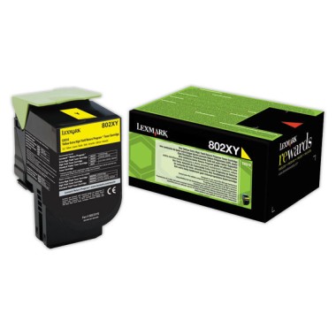 Toner LEXMARK 802 jaune HC 80C2XY0  - Fiducial