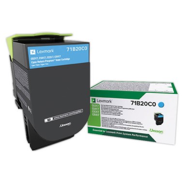 Toner LEXMARK 71B20C0 Cyan  - Fiducial