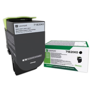 Toner LEXMARK 71B20K0 Noir  - Fiducial