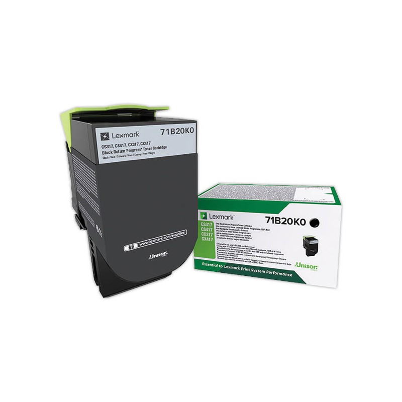 Toner LEXMARK 71B20K0 Noir  - Fiducial