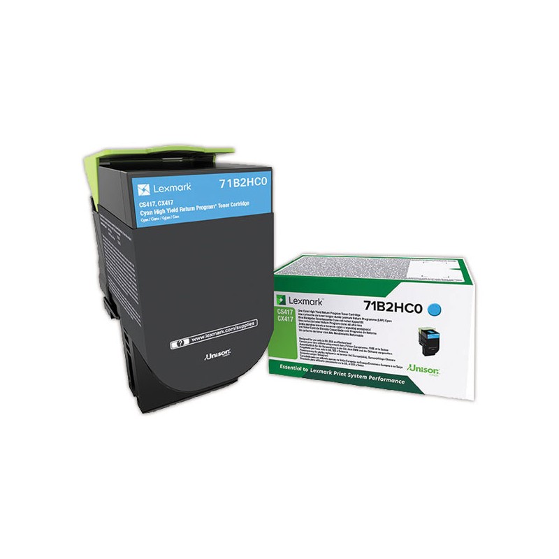 Toner LEXMARK 712 cyan 71B2HC0  - Fiducial