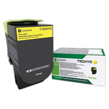 Toner LEXMARK 712 jaune 71B2HY0  - Fiducial