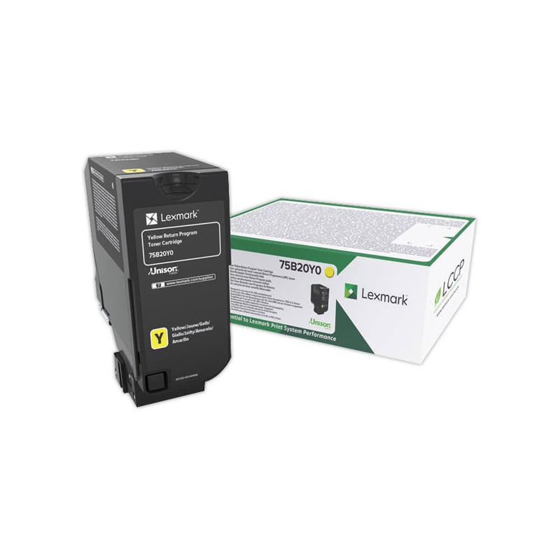 Toner LEXMARK 75B20Y0 Jaune  - Fiducial