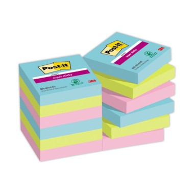 Notes repositionnables Super Sticky 476x476 mm, Cosmic, 90 feuilles  x12 - Fiducial
