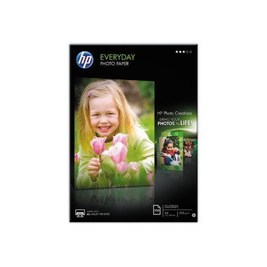 Feuilles de papier photo jet encre HP A4 200g semi gloss  x100 - Fiducial