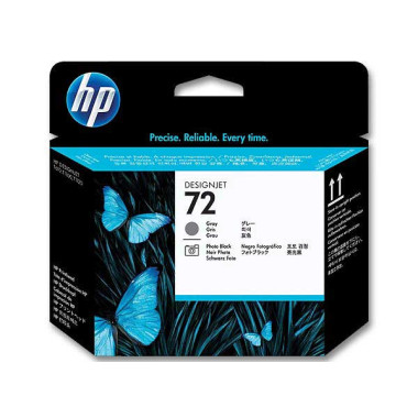 HP 72 tête d'impression noir et gris C9380A  - Fiducial