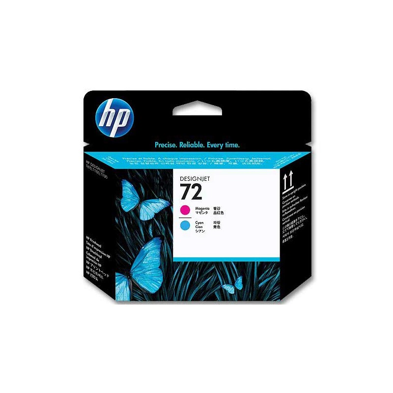 HP 72 tête d'impression cyan et magenta C9383A  - Fiducial
