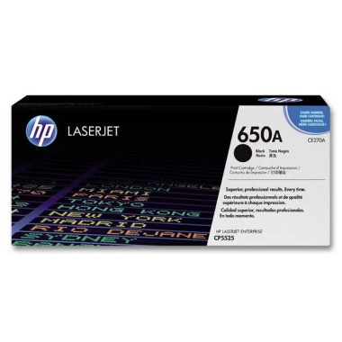 HP 650A CE270A toner noir  - Fiducial