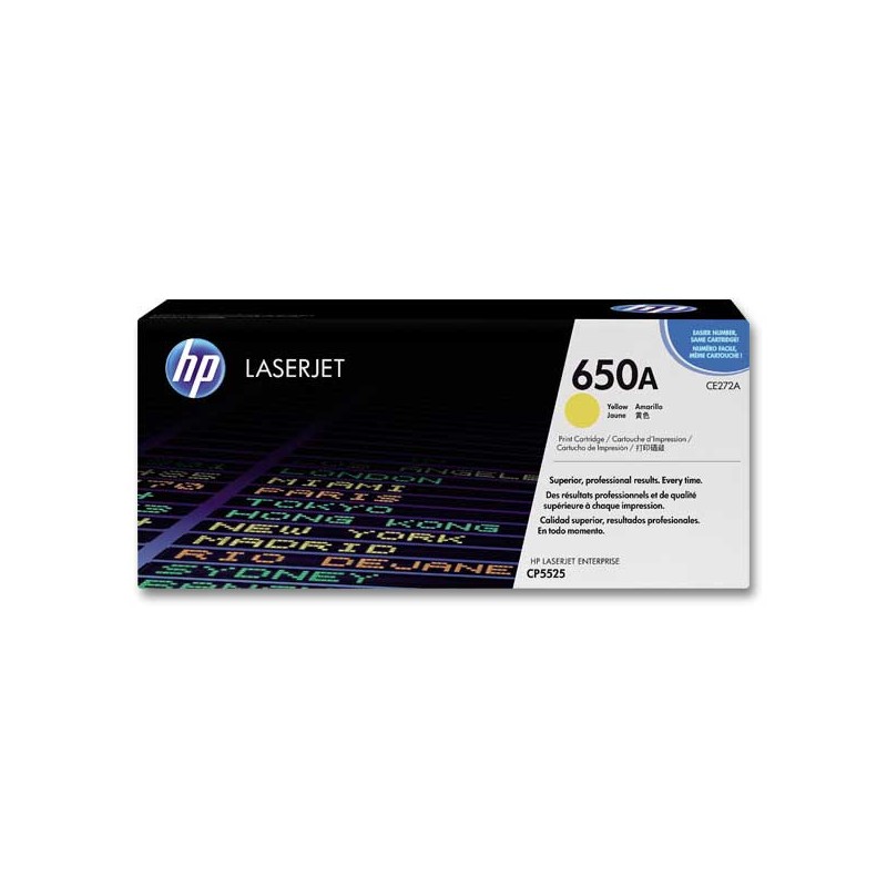 HP 650A CE272A toner jaune  - Fiducial