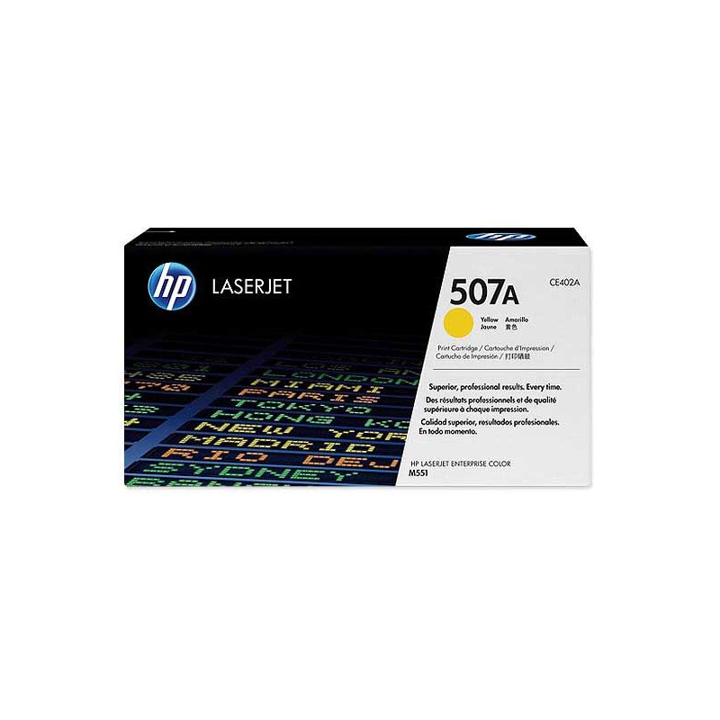 HP 507A CE402A toner jaune  - Fiducial