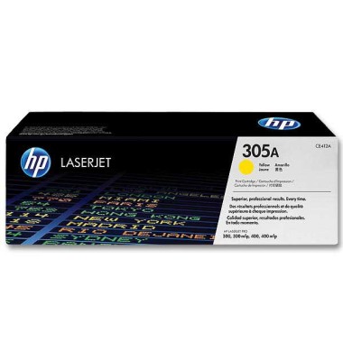 HP 305A CE412A toner jaune  - Fiducial