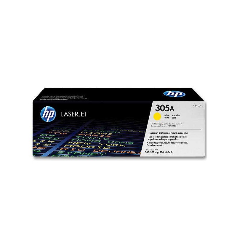 HP 305A CE412A toner jaune  - Fiducial