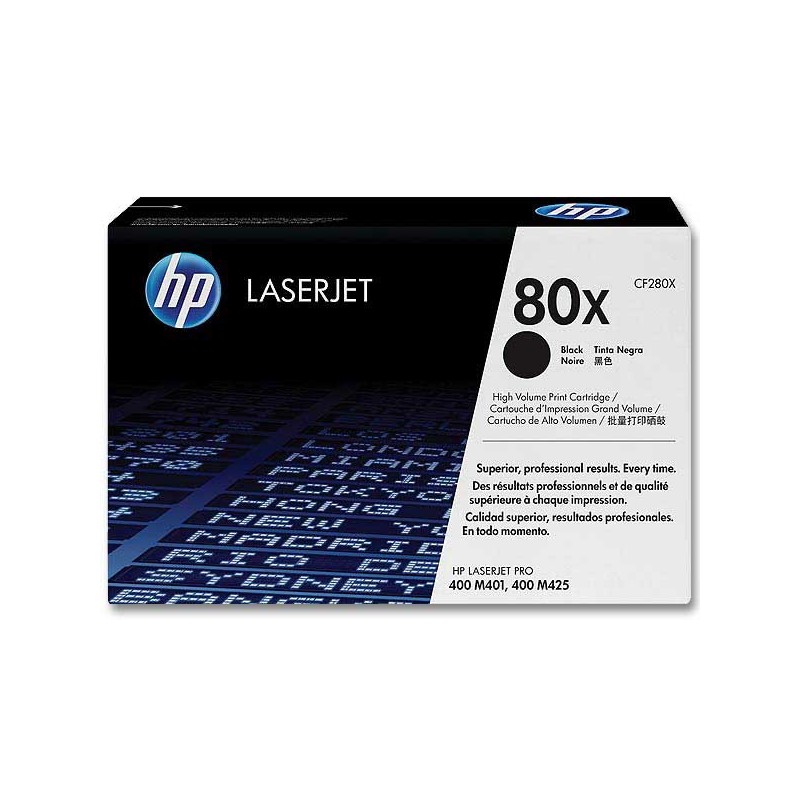 HP 80X CF280X toner noir Grande capacité  - Fiducial