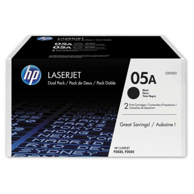 Toners noirs HP 05A CE505D  x2 - Fiducial