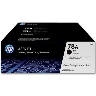 HP 78A CE278AD pack de 2 toners noirs  - Fiducial