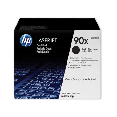 HP 90X CE390XD pack de 2 toners noirs Grande capacité  - Fiducial