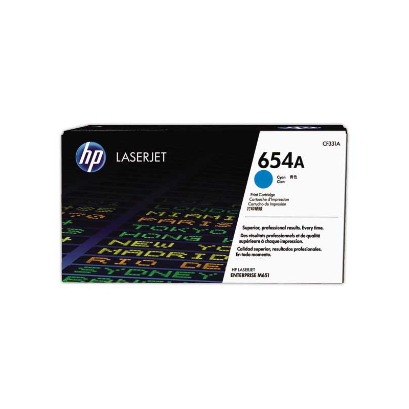HP 654A CF331A toner cyan  - Fiducial