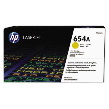 HP 654A CF332A toner jaune  - Fiducial