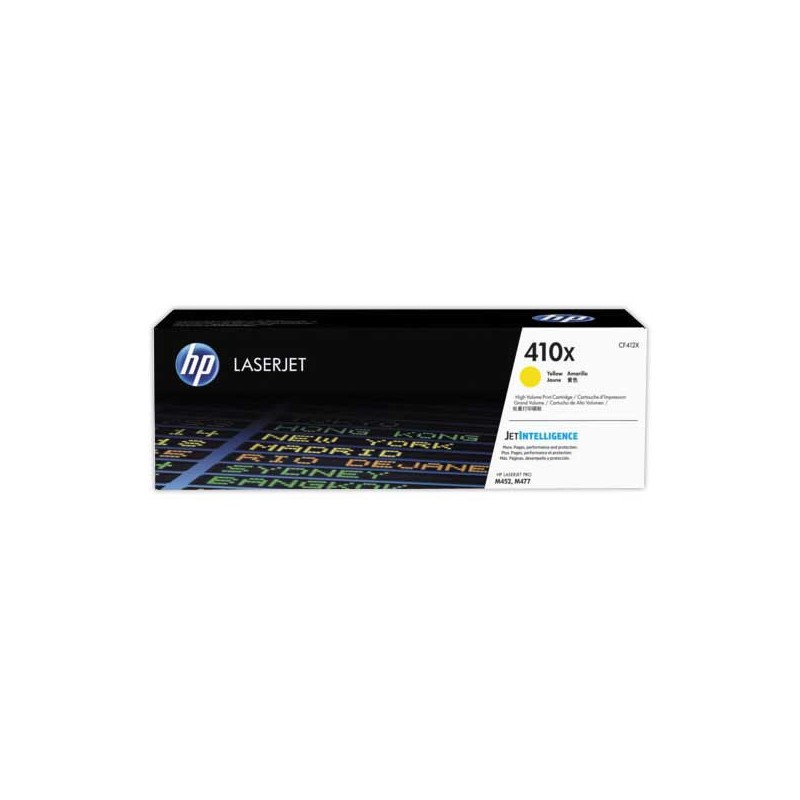 HP 410X CF412X toner jaune Grande capacité  - Fiducial