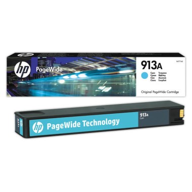 HP 913A cartouche d'encre cyan F6T77AE  - Fiducial