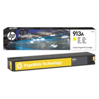 HP 913A cartouche d'encre jaune F6T79AE  - Fiducial
