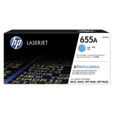 HP 655A CF451A toner cyan  - Fiducial