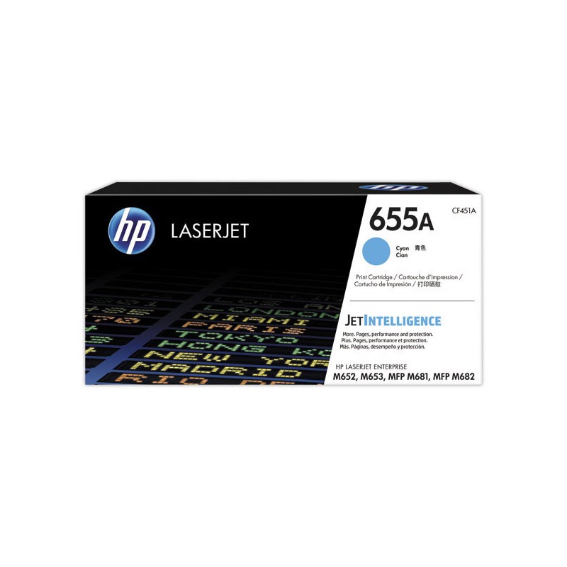 HP 655A CF451A toner cyan  - Fiducial