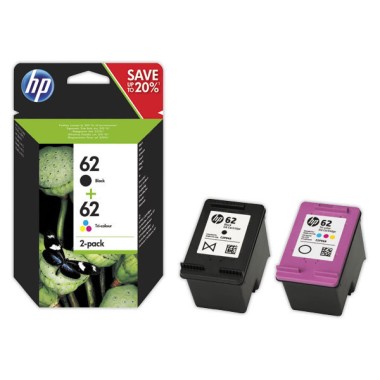 HP 62 cartouche d'encre 4 couleurs N9J71AE  x2 - Fiducial