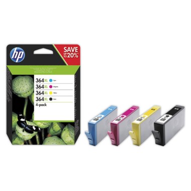 HP 364 cartouche d'encre 4 couleurs N9J73AE  x4 - Fiducial