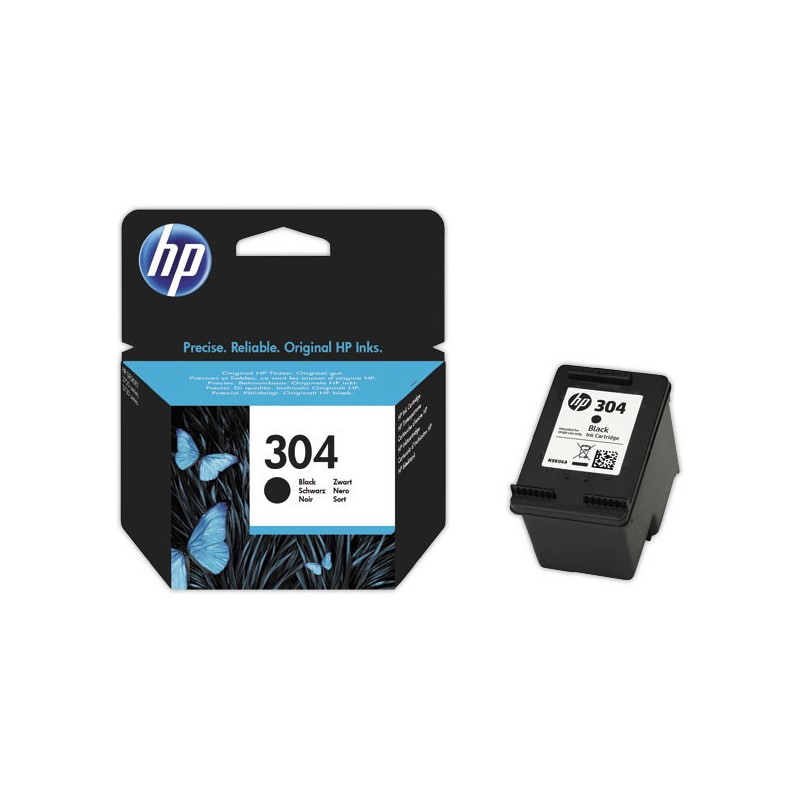 HP 304 cartouche d'encre noire N9K06AE  - Fiducial