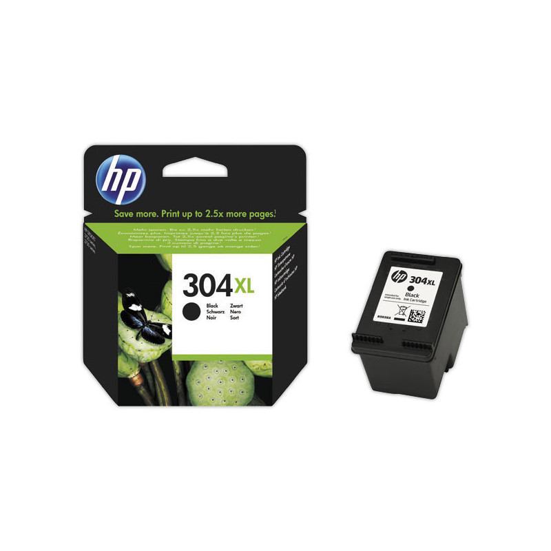 HP 304XL cartouche d'encre noire N9K08AE  - Fiducial