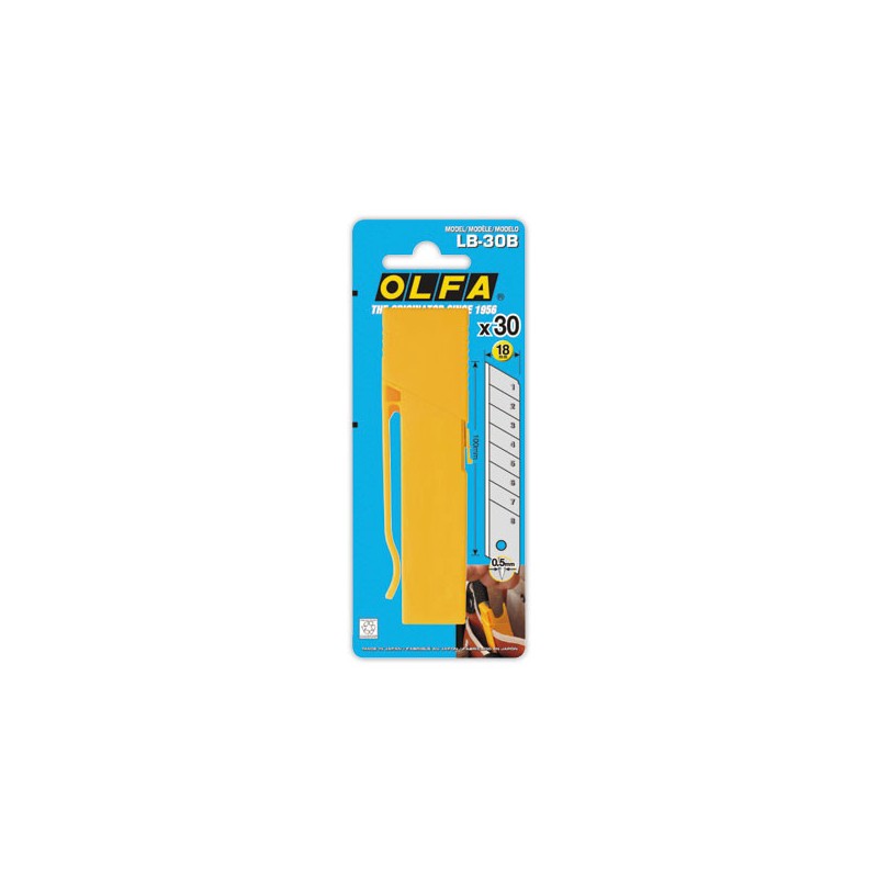 lames pour cutter - lames sécables de 18 mm  x30 - Fiducial