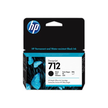 HP cartouche d'encre J 712 3ED70A 38 ml Black  - Fiducial