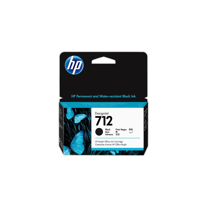 HP cartouche d'encre J 712 3ED70A 38 ml Black  - Fiducial