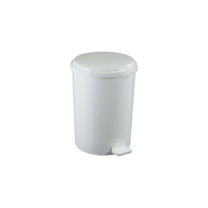 Poubelle à pédale plastique blanc 20 L  - Fiducial