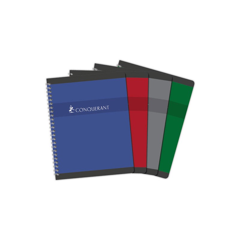 Cahier spirale Conquérant 70g, 17X22, Seyes, 180 pages  - Fiducial
